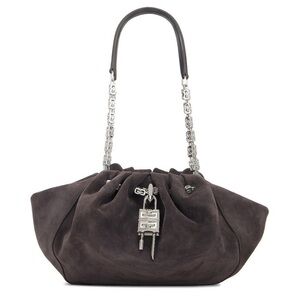 Givenchy Kenny Small Shoulder Bag - Suede Grey